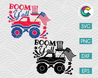 4th of July Patriotic Gnome Truck SVG Cut File