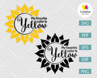 my favorite color yellow svg