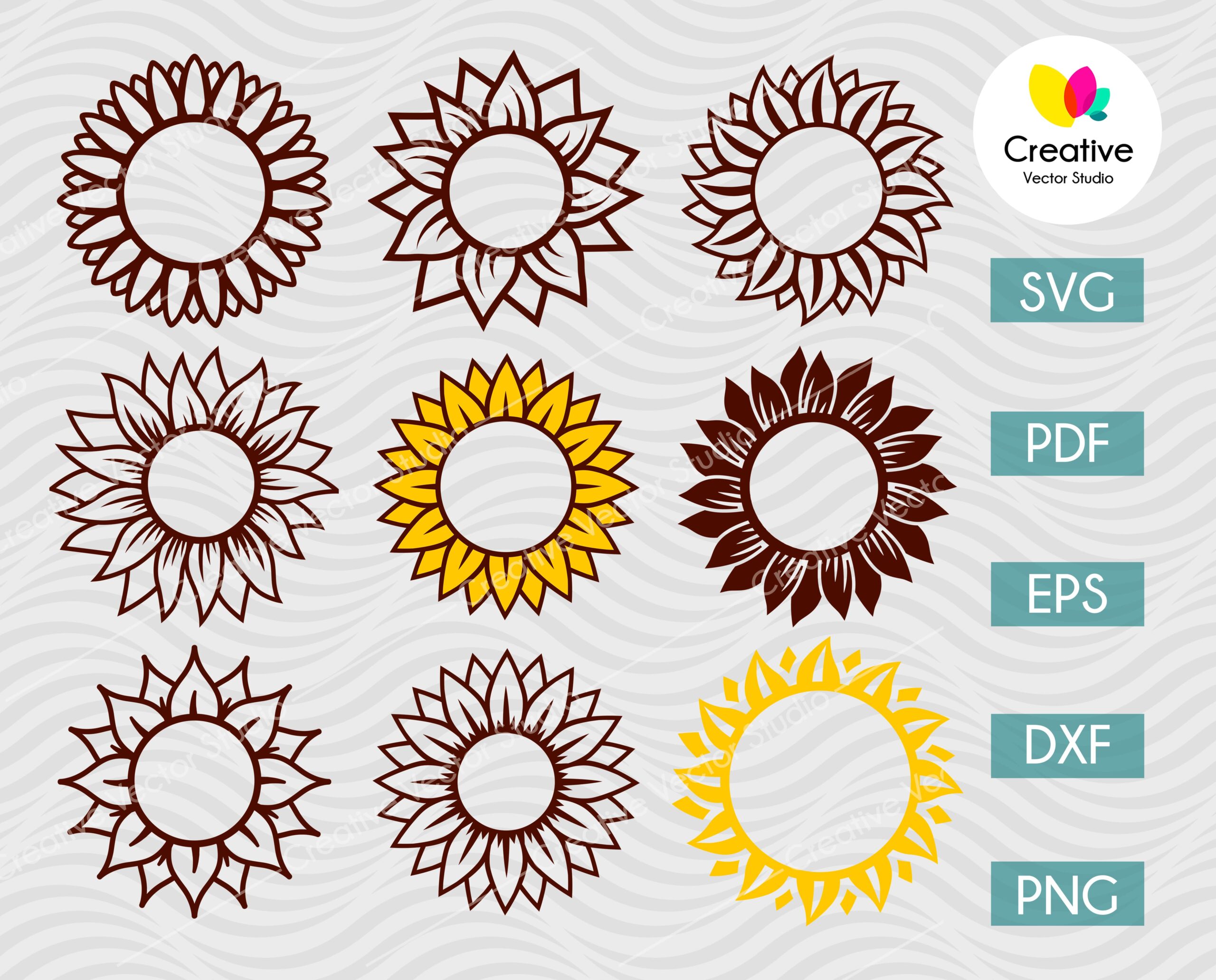 Free Free 303 Sunflower Monogram Frame Svg SVG PNG EPS DXF File