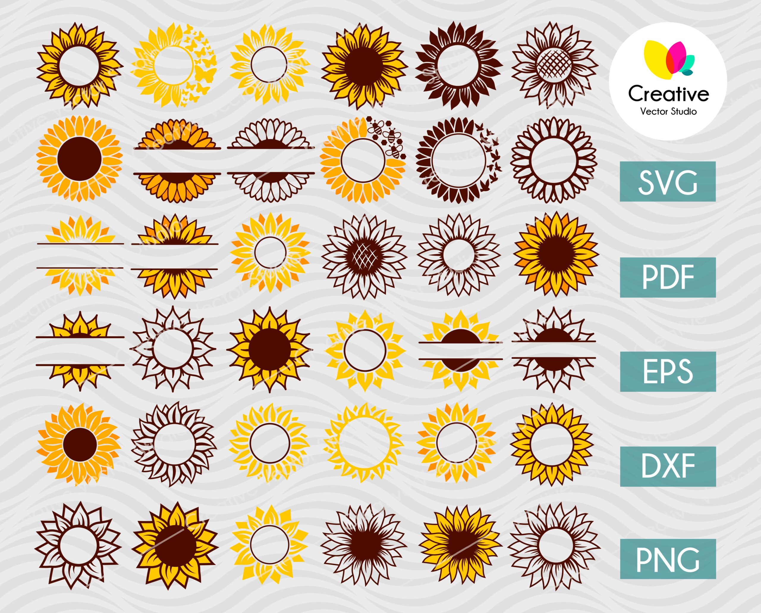 Free Free Sunflower Svg Bundle SVG PNG EPS DXF File
