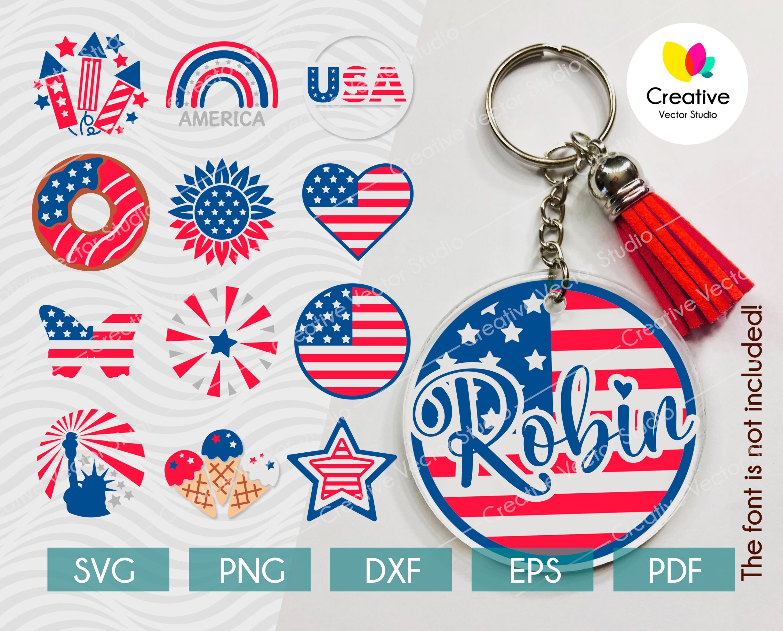 Download 4th Of July Keychain Svg Bundle