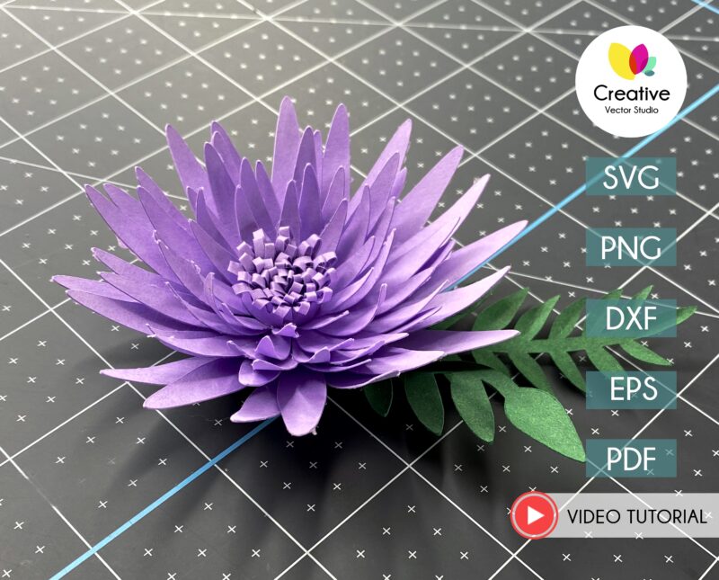 Chrysanthemum SVG Paper Flower Template