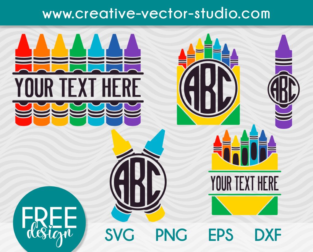 Download Free Crayon Monogram SVG, PNG, EPS & DXF | Creative Vector ...
