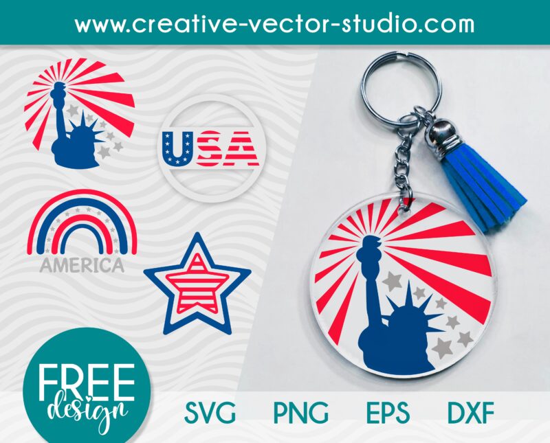 4th-of-july-svg-keychain