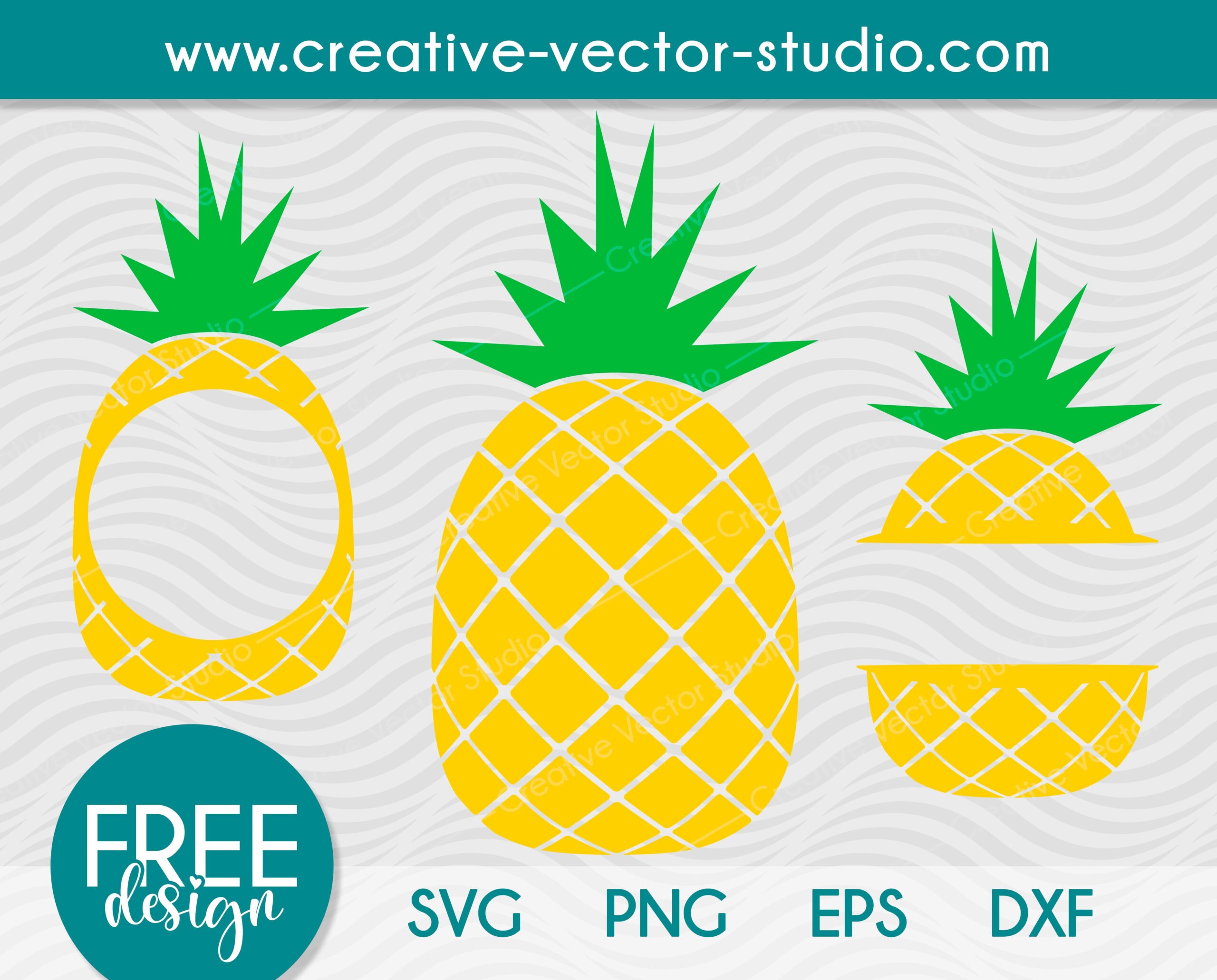 Pineapple DXF File Pineapple PNG File Vector Art Commercial /& Personal Use- png file,dxf file for Cricut,dxf file for Silhouette,vinyl