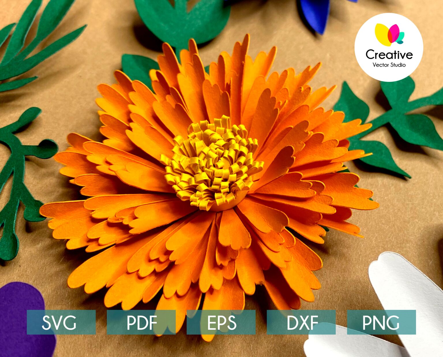 Aster SVG Paper Flower Template | Creative Vector Studio