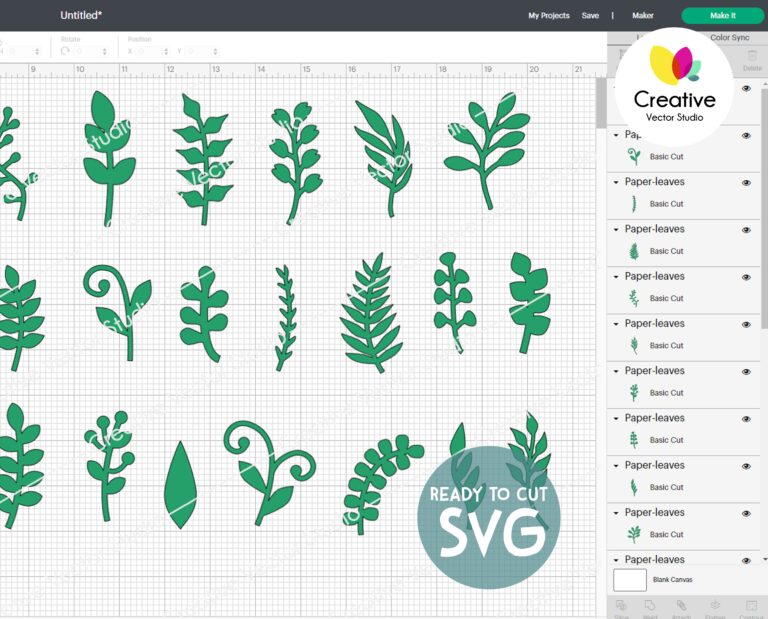 Paper Leaves SVG Bundle #1 | Creative Vector Studio