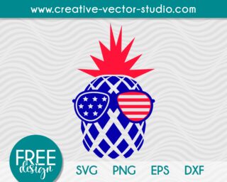 Free Patriotic Pineapple SVG