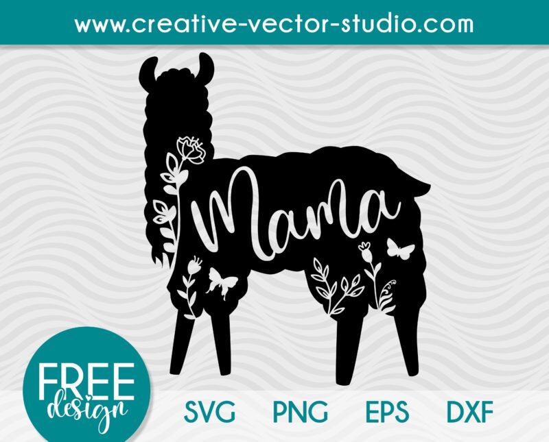 mama-llama-free-svg