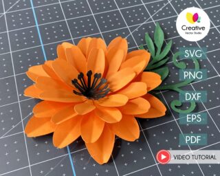 Paper Flower SVG Template 2