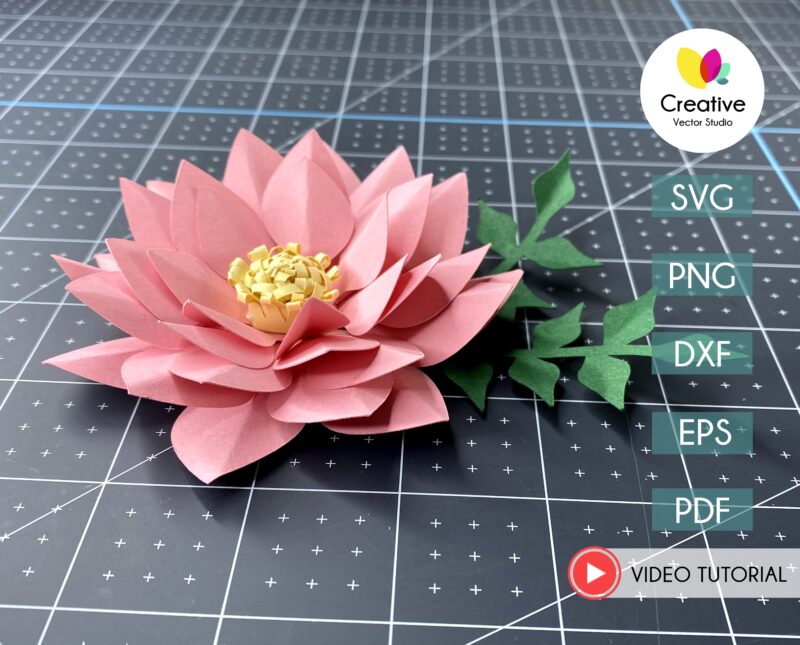 Easy Paper Flower Template #9