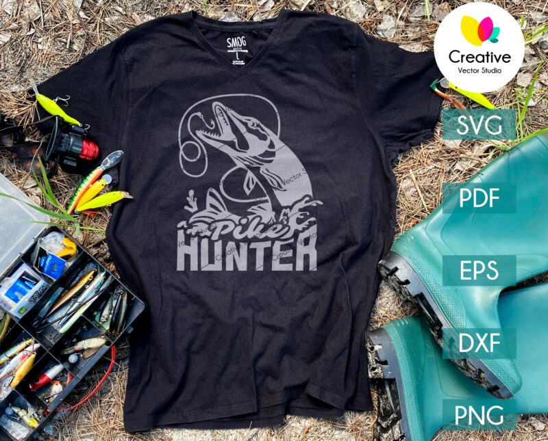 Pike Hunter SVG T-Shirt