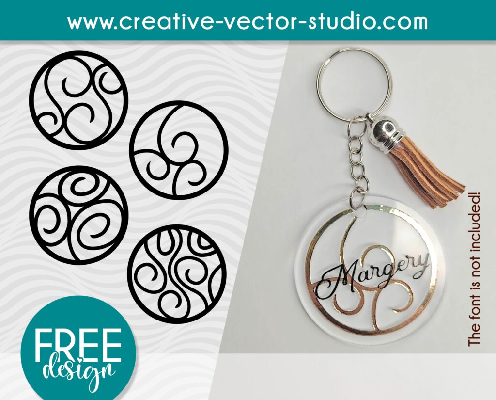 Free Round Keychain Patterns | Creative Vector Studio