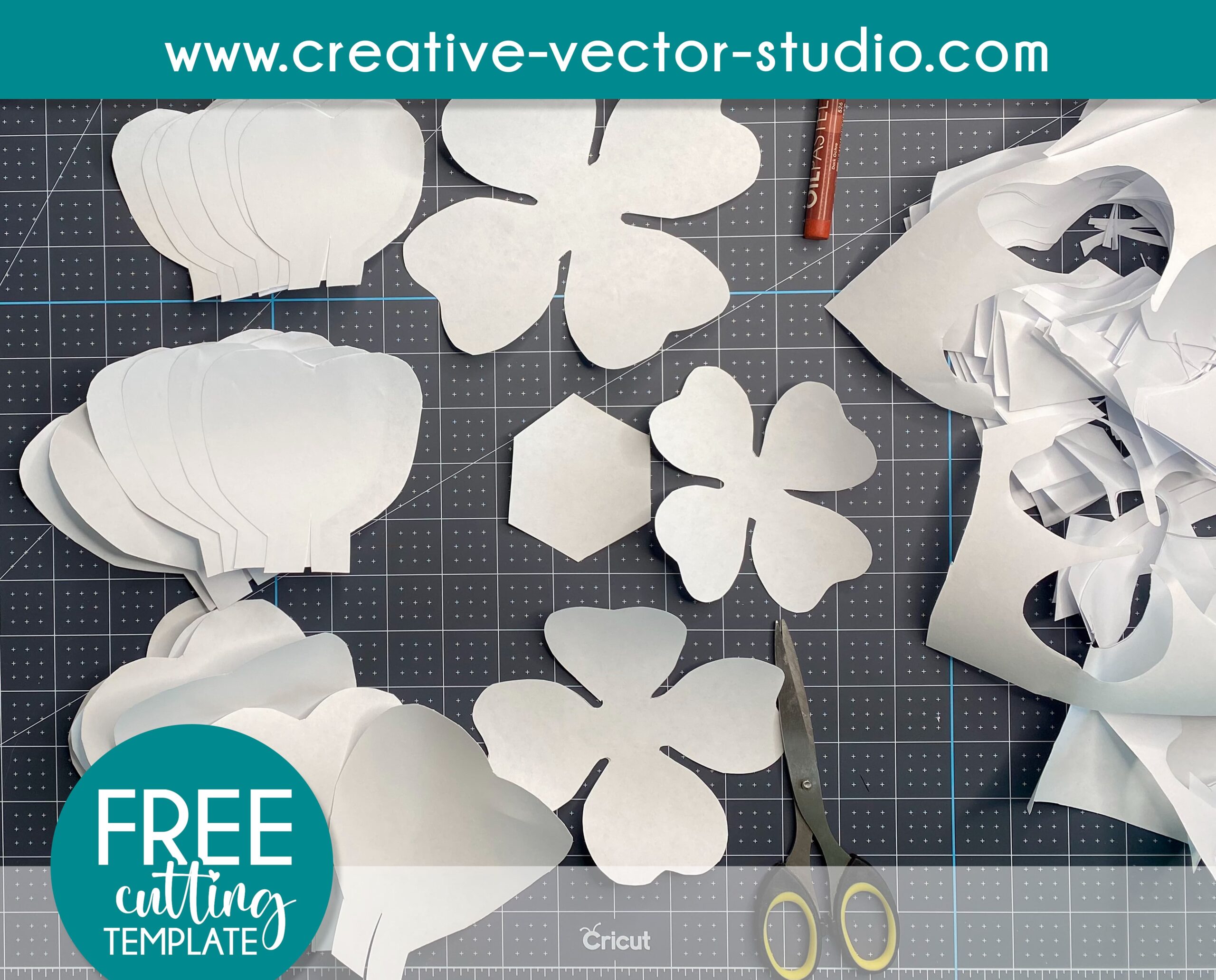 Free Giant Paper Rose Template Creative Vector Studio