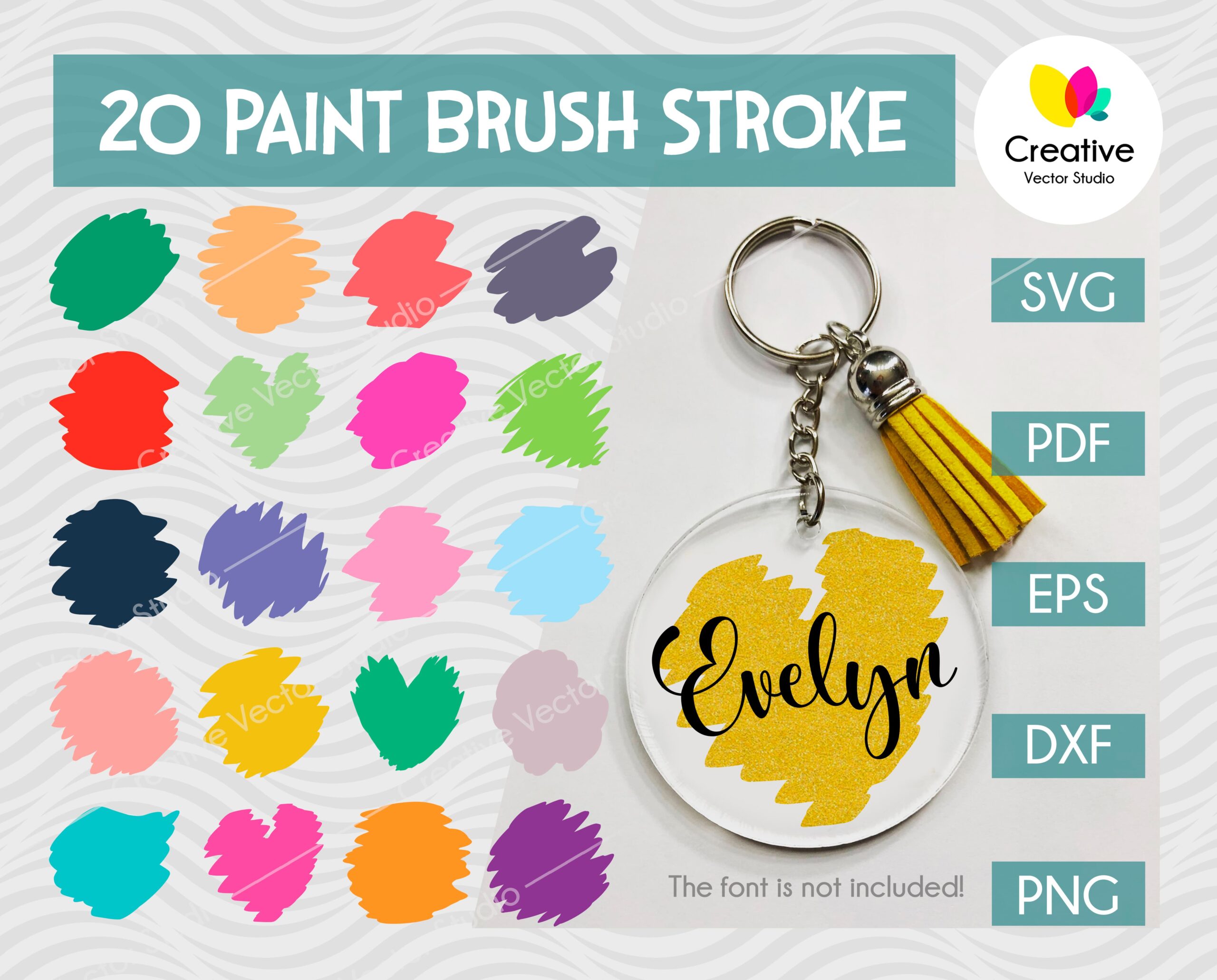 Cricut Cut File Clipart Vector Paint brush stroke svg bundle- brush stroke png- Paint brush svg Background brush png- Print