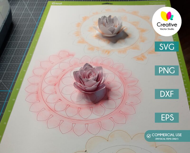 Rolled Paper Flower Template