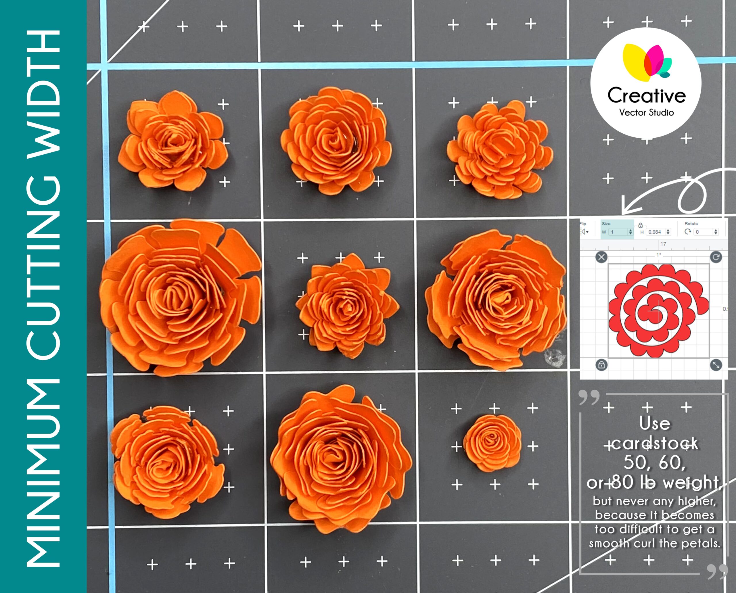 Rolled Paper Flower SVG Templates Creative Vector Studio