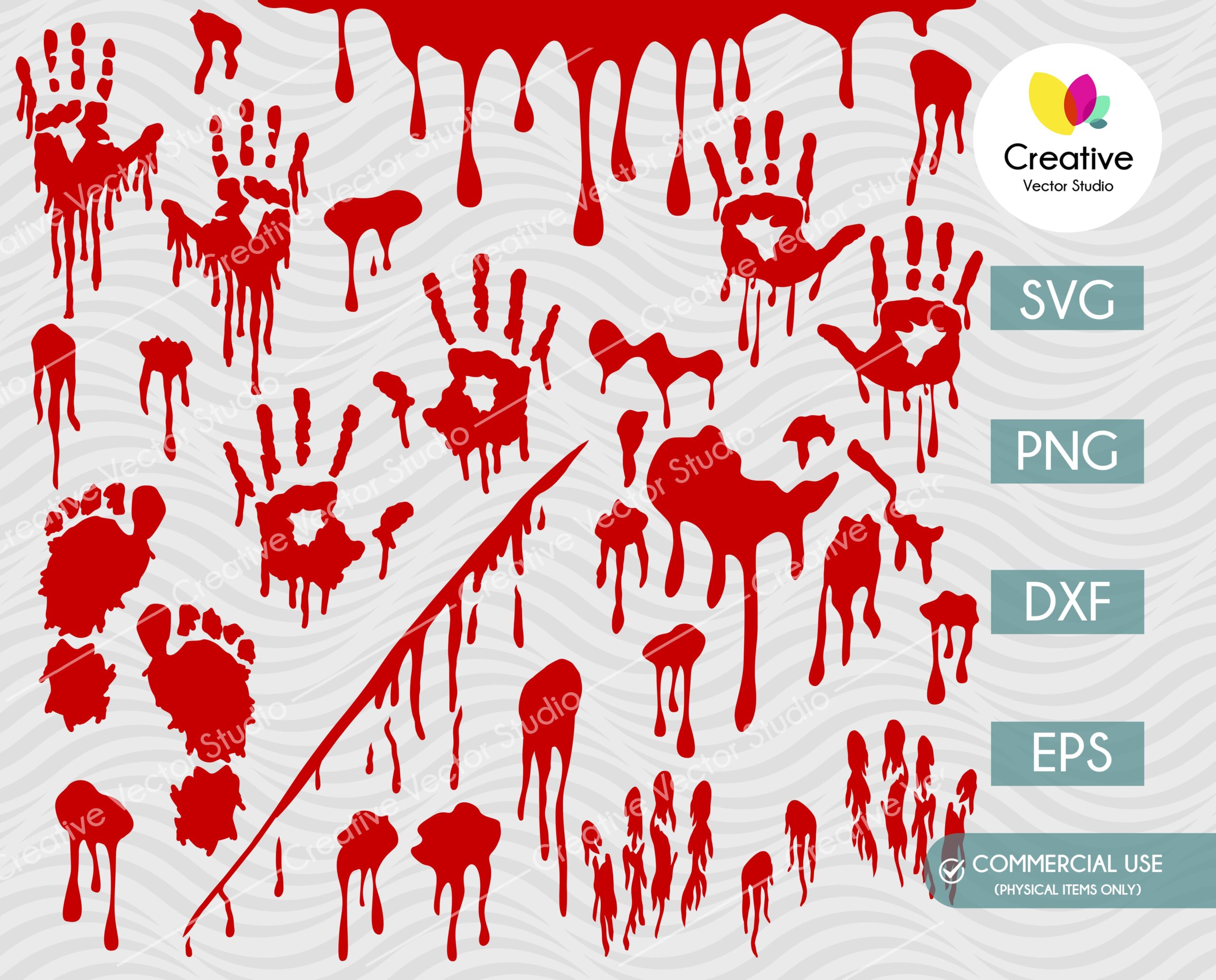 5 Blood Drip Vectors (SVG, PNG Transparent)