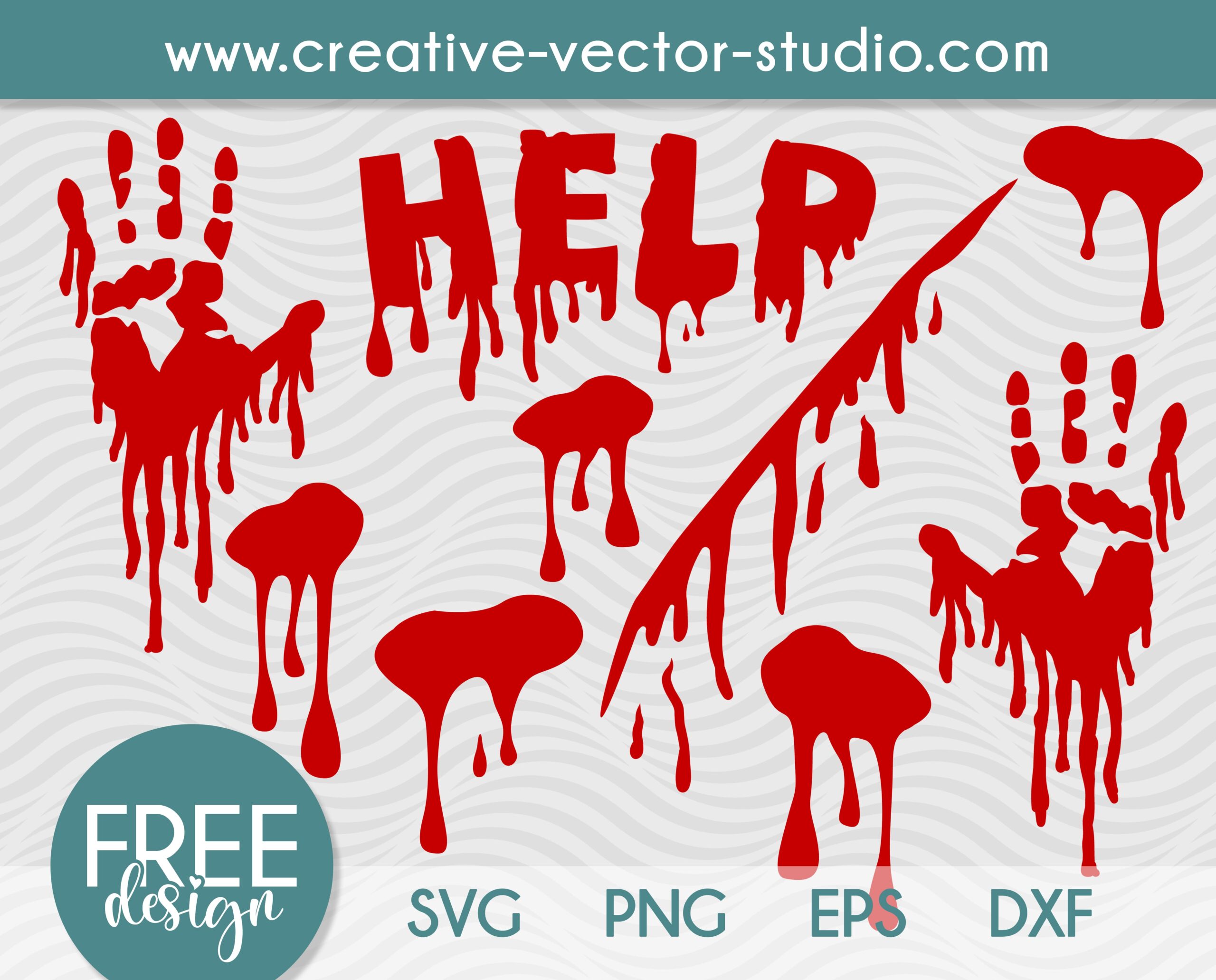 Free Blood Dripping SVG, PNG, DXF, EPS - Creative Vector Studio