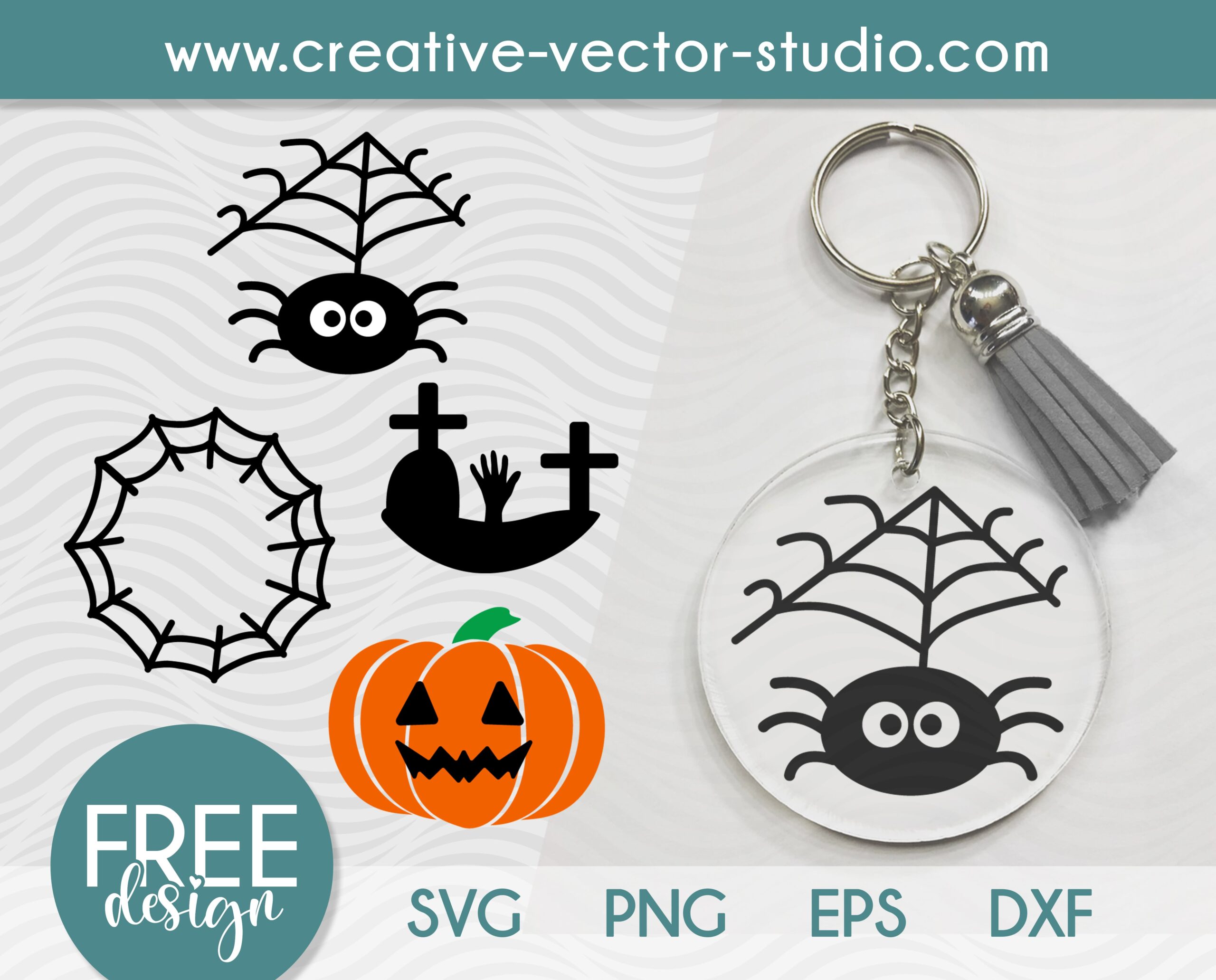 Free Halloween Keychain SVG - Creative Vector Studio