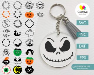 Halloween Keychain SVG Bundle