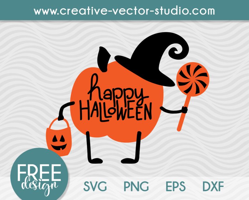 Free Happy Halloween Pumpkin SVG
