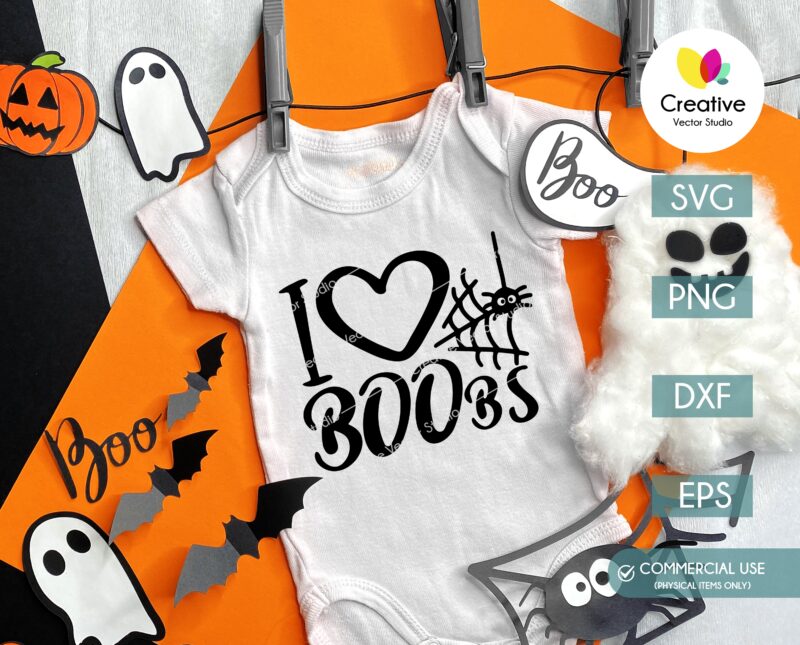 I Love Boobs SVG baby onesie design
