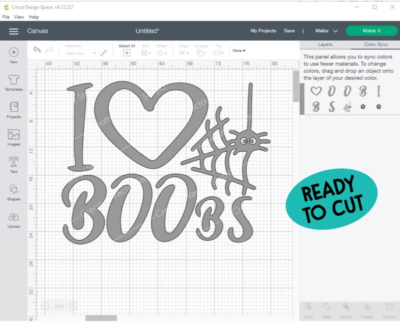 I Love Boo SVG cut file