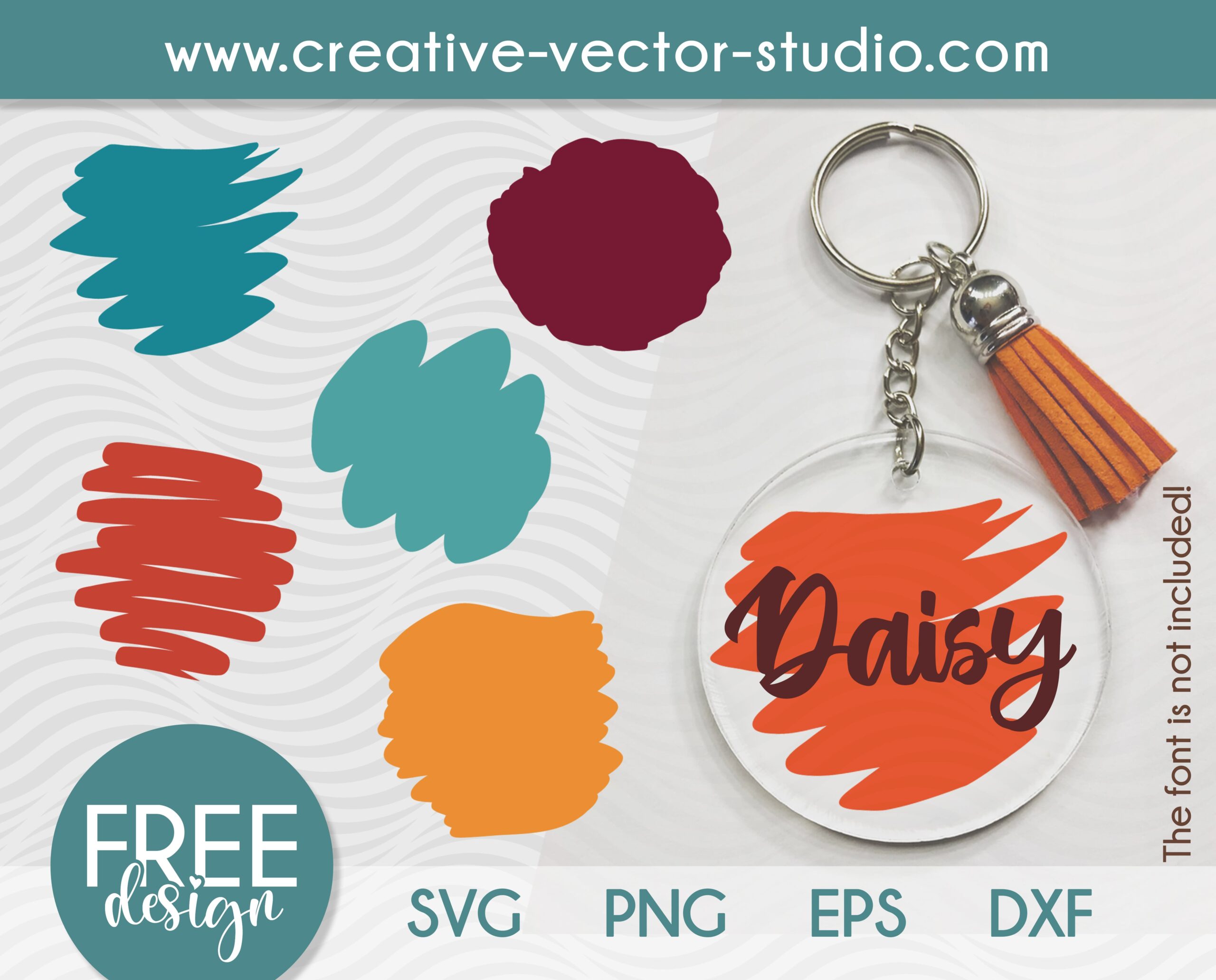 Paint Brush Stroke Svg Bundle Paint Brush Svg Paint Stroke Svg Keychain Svg  Key Ring Pattern Svg Brush Stroke Cut File Brush Stroke Vector 