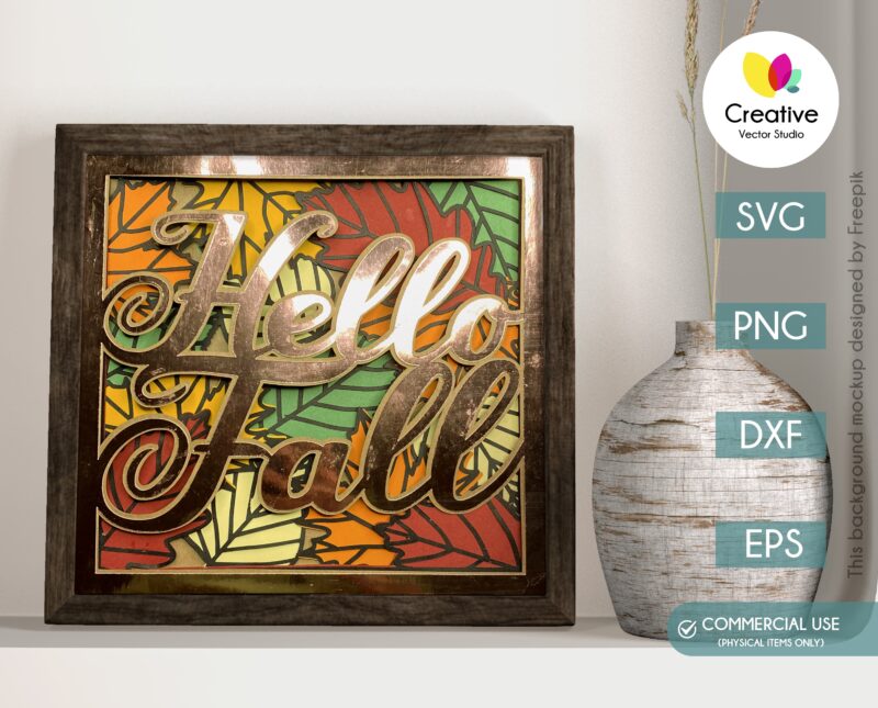 Hallo Fall svg, shadow box svg