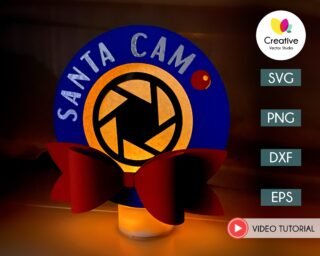 3D Santa cam papercraft template