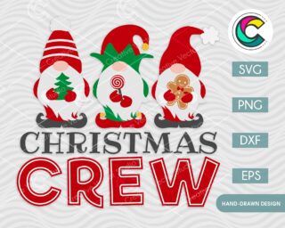 Gnome Christmas Crew SVG