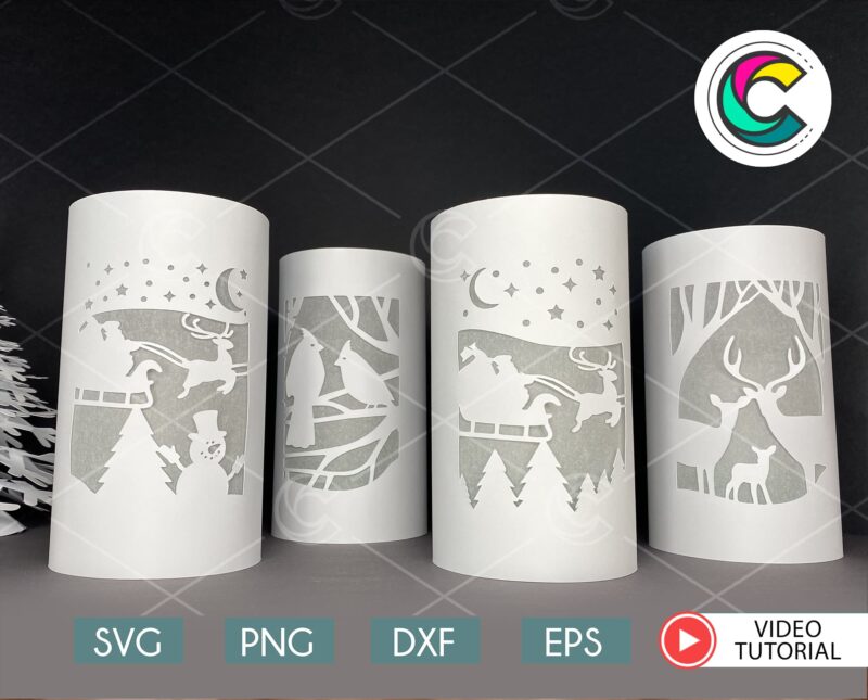 Christmas Jar Lanters SVG Cut Files