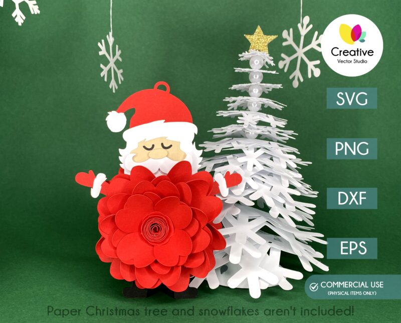 Santa Claus Paper Toy SVG