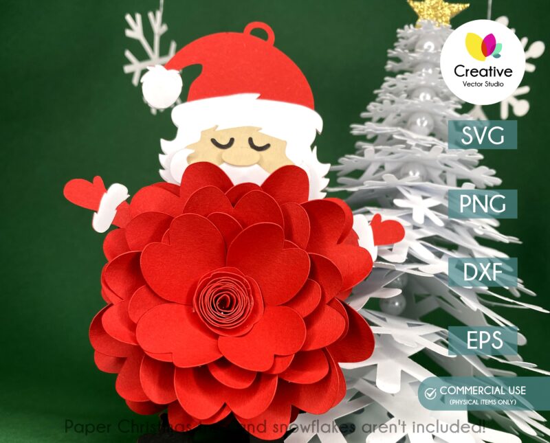Christmas Paper Flower SVG