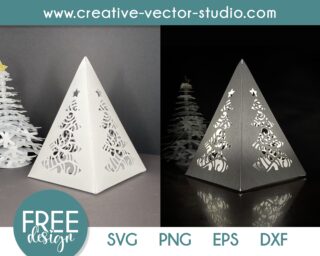 Christmas Paper Tree Lantern SVG