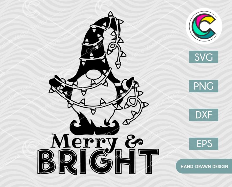 Gnome Merry and Bright SVG