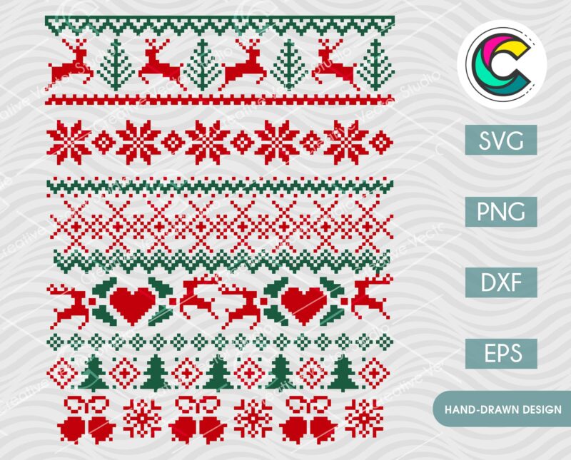 Ugly Christmas Sweater SVG Patterns