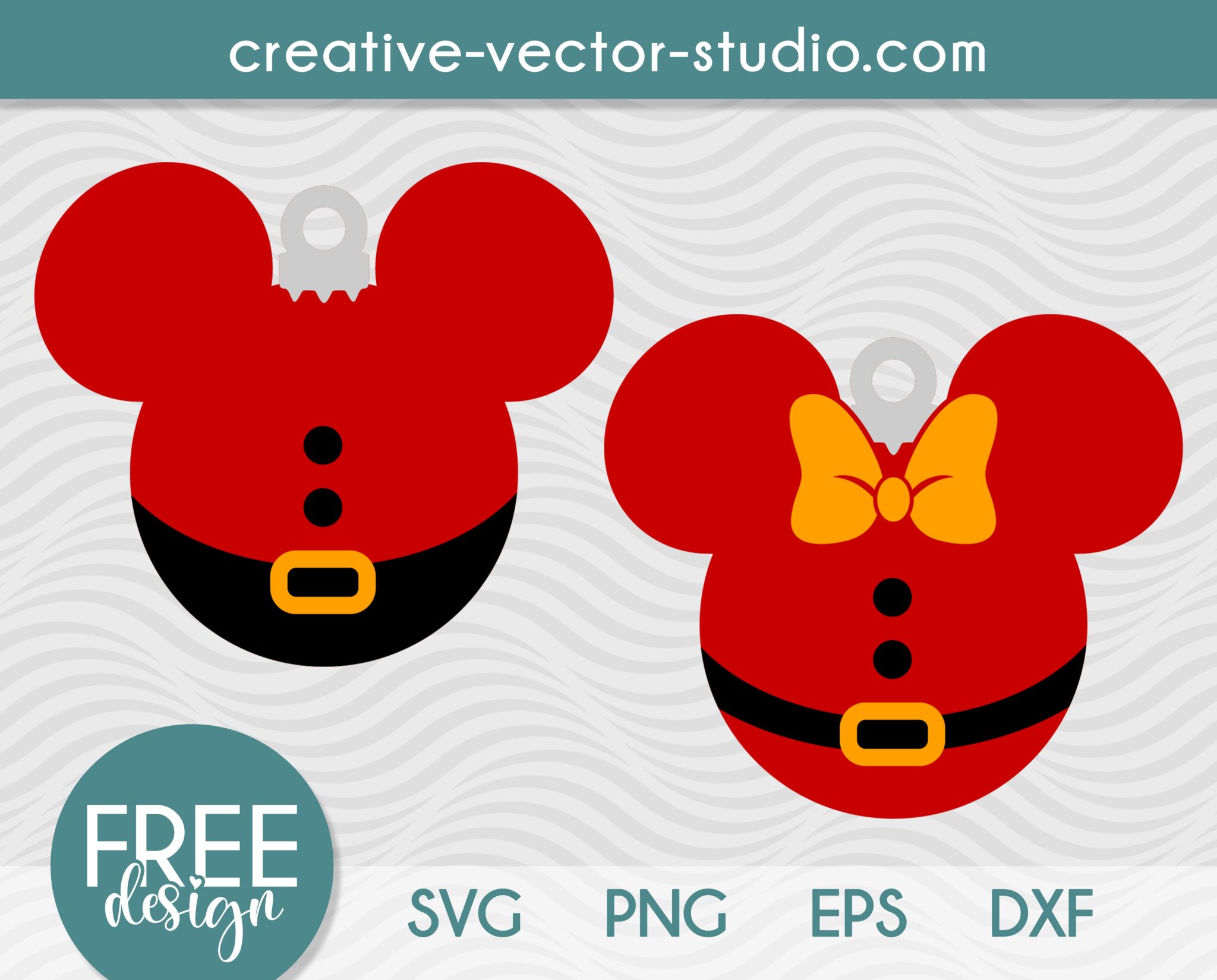 Free Mickey Christmas Balls Svg 