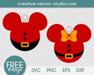 Free Mickey Christmas Balls SVG