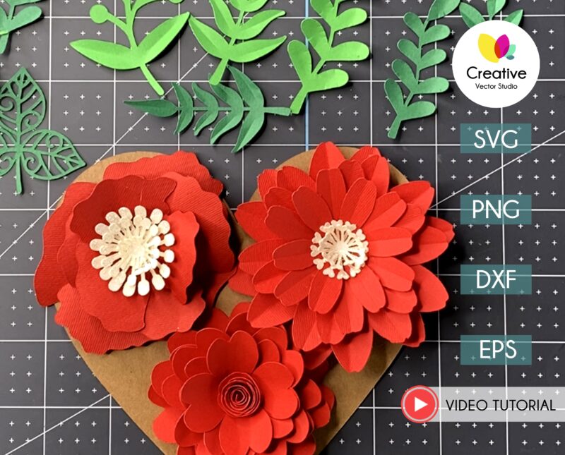 3D Paper Flower SVG