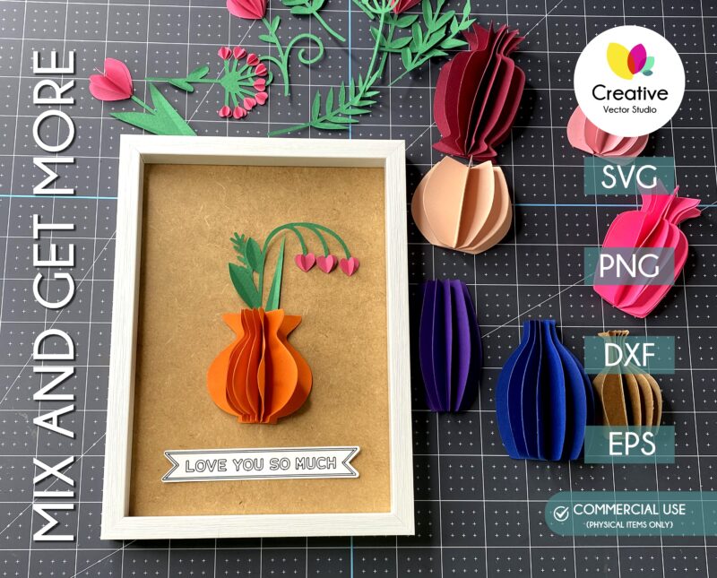 DIY paper card with flowers