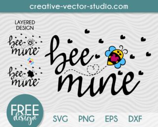 Free Valentine Bee SVG