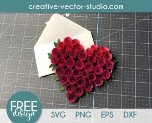 Free Paper Flower Heart SVG - Creative Vector Studio