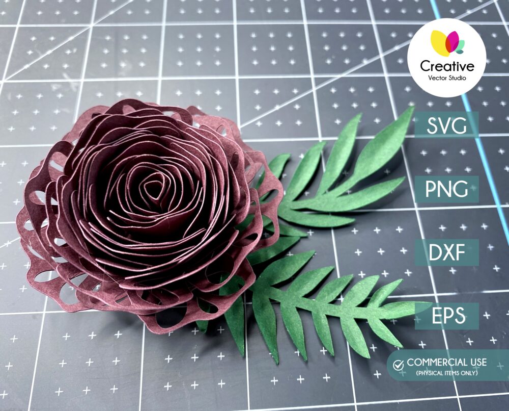 Rolled Flower SVG 2 in 1 Bundle | Creative Vector Studio