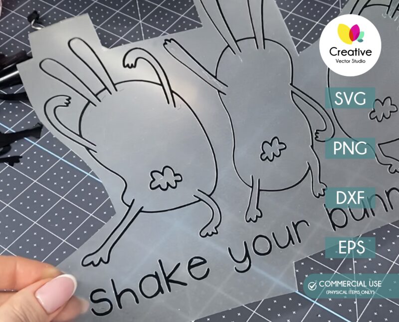 Shake Your Bunny Tail SVG Cutting Template
