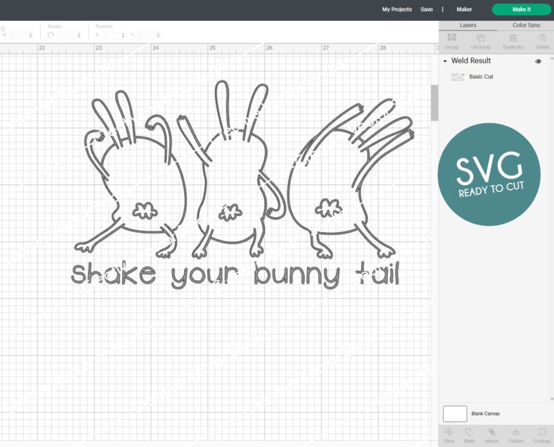 Shake Your Bunny Tail SVG cut file