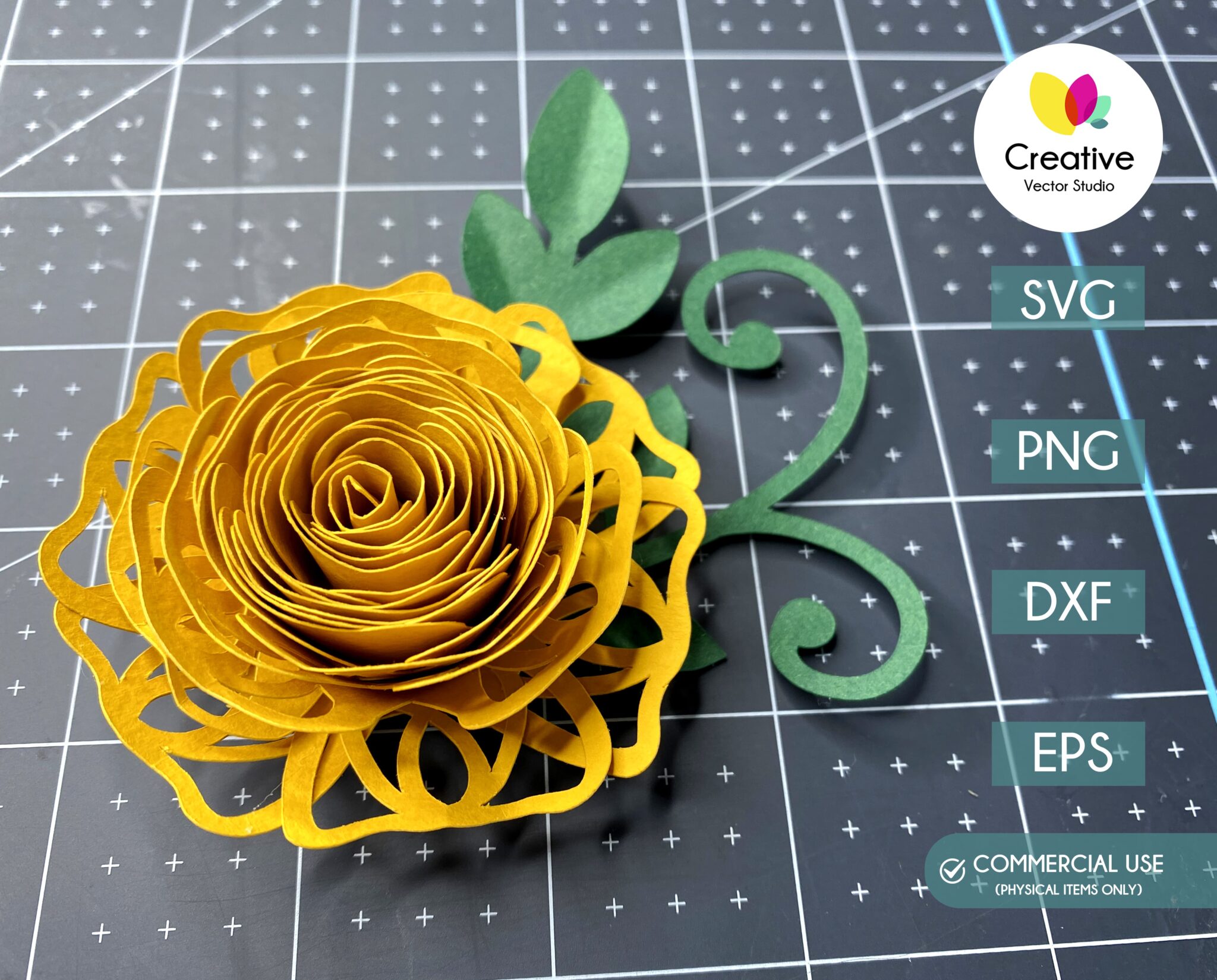 Rolled Flower SVG 2 in 1 Bundle | Creative Vector Studio