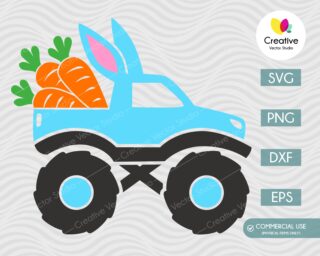 Easter Bunny Truck SVG