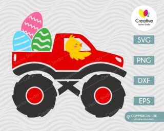 Easter Egg Truck SVG